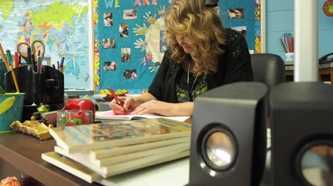 Teacher interactions Stock Footage 44315277