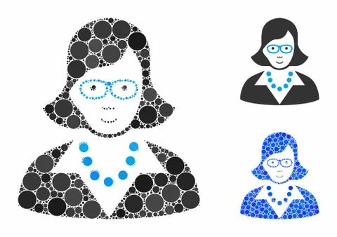Teacher lady Composition Icon of Circle Dots イラスト素材