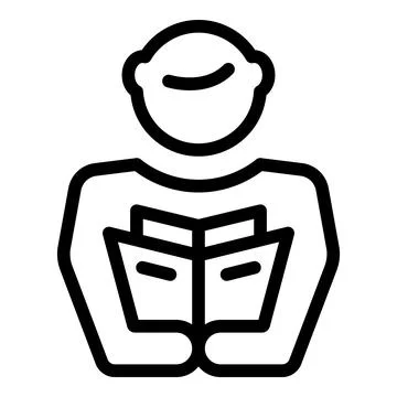 Teacher learn icon outline vector. Seminar course Stockillustratie