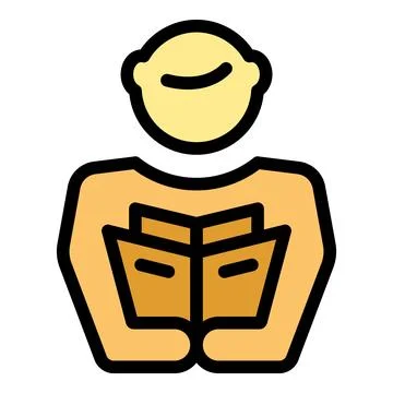 Teacher learn icon vector flat 스톡 일러스트