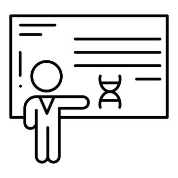 Teacher Line Icon Stock Illustration