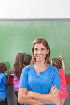 Teacher looking at camera Stock Photos