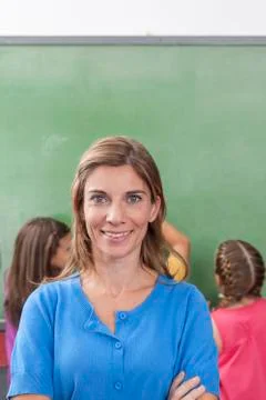 Teacher looking at camera Stock Photos