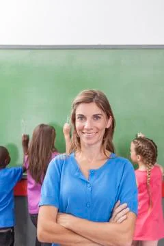 Teacher looking at camera Stock Photos