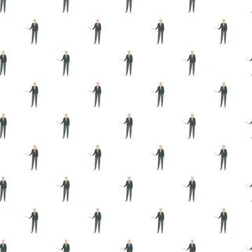 Teacher man lecturing with pointer seamless pattern Stock Illustration