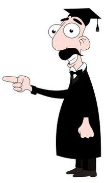 Teacher pointing Stock Illustration