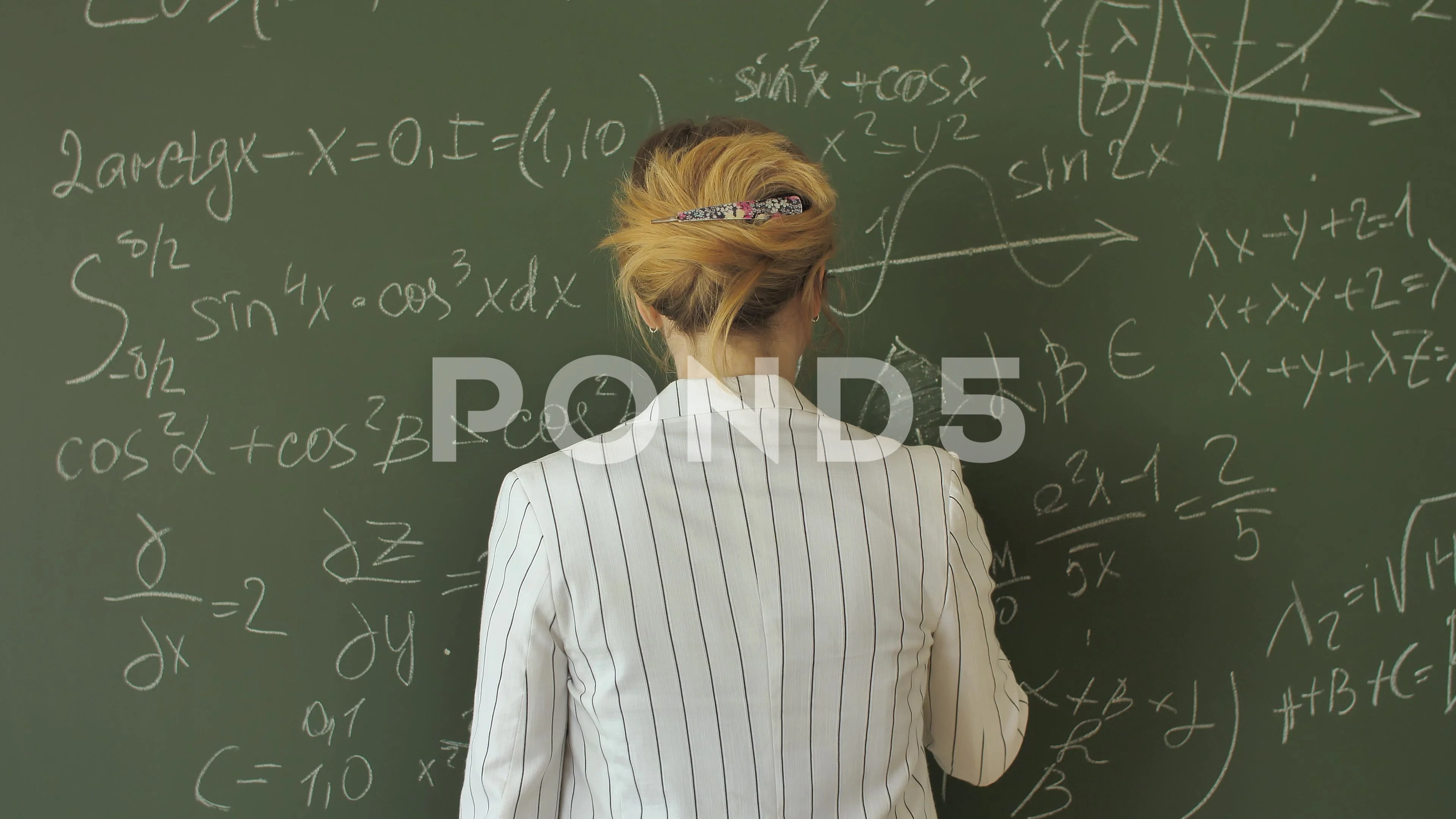 Teacher Portrait in the Classroom on Bla... | Stock Video | Pond5