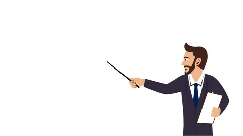 Teacher Presentation Animation Video Stock Footage 292481448