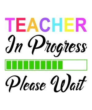 Teacher In Progress Please Wait Stock Illustration