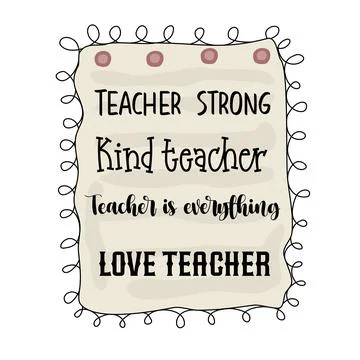 Teacher quotes  Stock Illustration