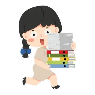 Teacher running while holding a folder 스톡 일러스트