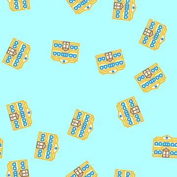 Teacher school building vector seamless pattern Ilustración de archivo