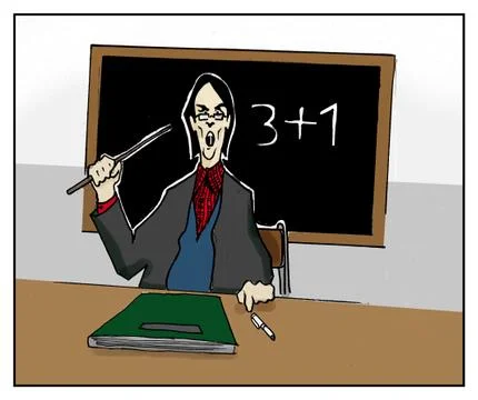 Teacher at school Illustrazione stock