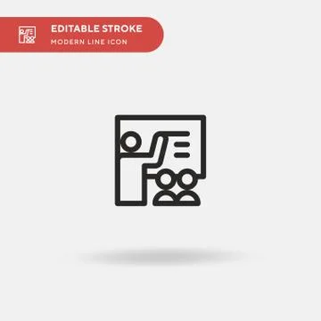 Teacher Simple vector icon. Illustration symbol design template for web mobil Stock Illustration