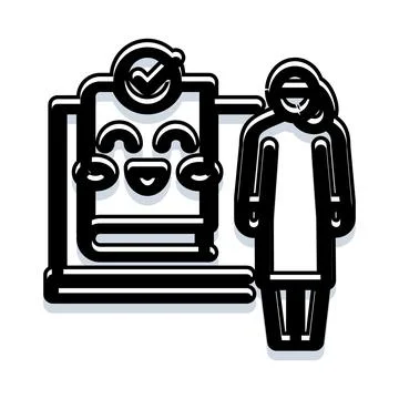 Teacher student book learning educational success icon Stockillustratie