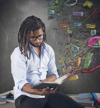 Teacher studying graphs Foto stock