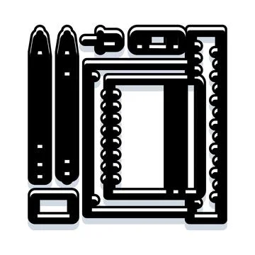 Teacher supplies flat lay for education concept Stock Illustration