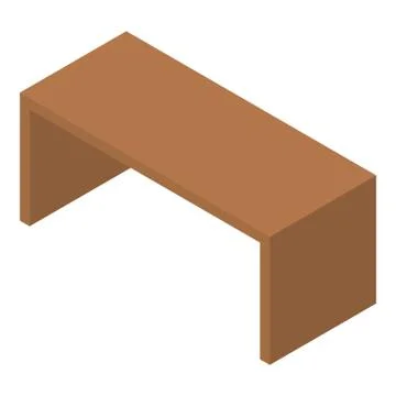 Teacher table icon, isometric style Stock Illustration