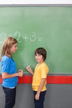 The teacher teaching math Stock Photos