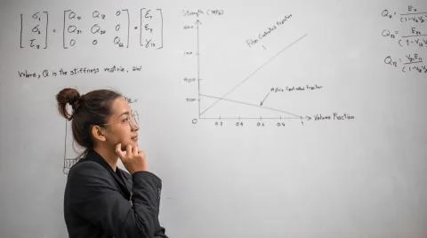 Teacher is teaching physics to students during the new school days after a lo Stock Photos