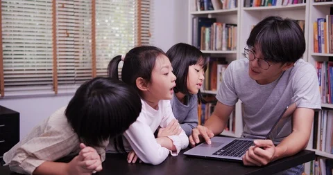 Teacher training group of student about coding lesson at school. Stock Footage 109609792