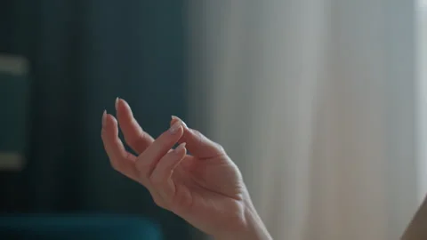 Teacher uses subtle hand movements to illustrate grammatical points. Hands Stock Footage 336865332