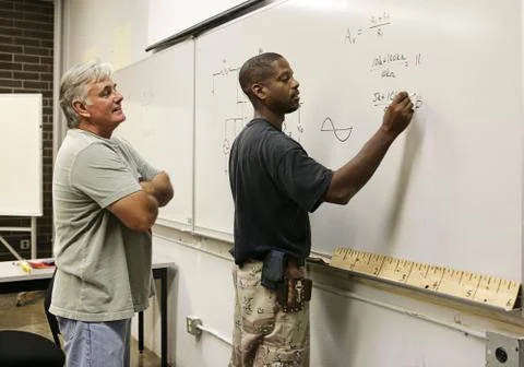 Teacher Watching Student Stock Photos