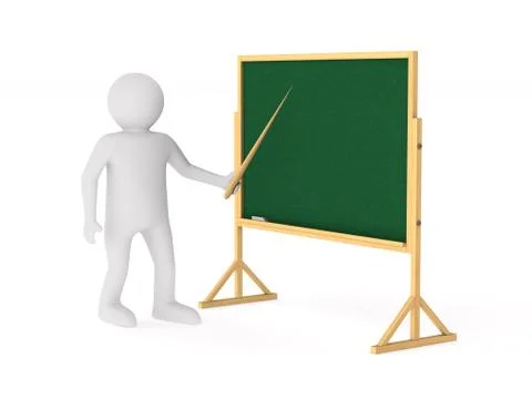 Teacher on white background. Isolated 3D illustration Illustrazione stock