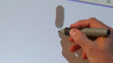 Teacher Writing on Smartboard Video stock 11520624