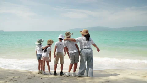 Teachers are taking students on field trips to the beach Stock-Footage 221677935