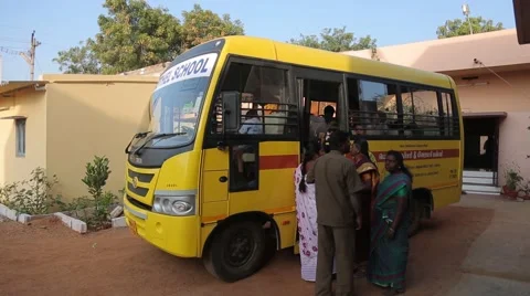 School Bus India Stock Video Footage | Royalty Free School Bus India ...