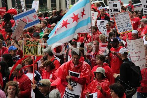 Teachers Strike Chicago F Stock Photos