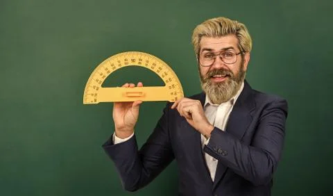 Teaching about angles. Mathematics for better future. Personal lesson Stock Photos