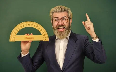 Teaching about angles. Mathematics for better future. Personal lesson Foto stock