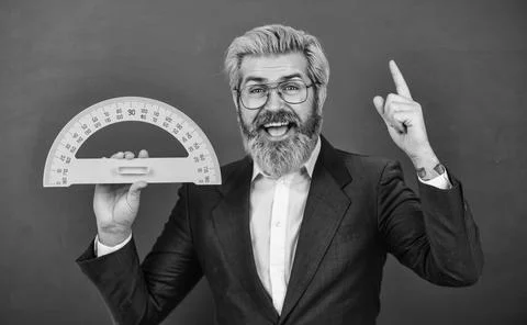 Teaching about angles. Mathematics for better future. Personal lesson Foto stock