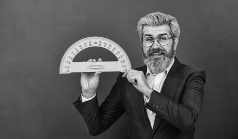 Teaching about angles. Mathematics for better future. Personal lesson Stock Photos