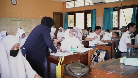 Teaching and learning process activities in the classroom. Видео 253370510