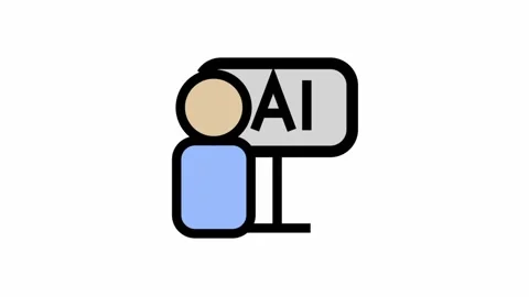 Teaching artificial intelligence - artificial intelligence icon animation Stock Footage 335284591
