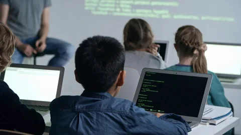 Teaching Children to Code Stock Footage 86684715