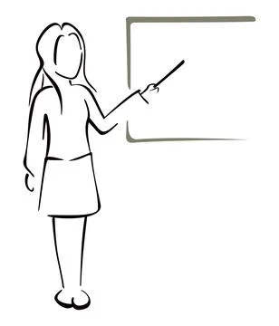 Teaching in class Stock Illustration