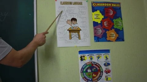 Teaching in the classroom Stock Footage 134772143