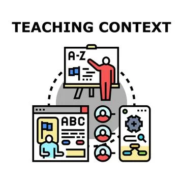 Teaching context in modern education learning environment Stock Illustration