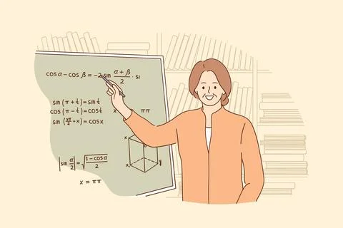 Teaching, education, learning process concept Stock Illustration