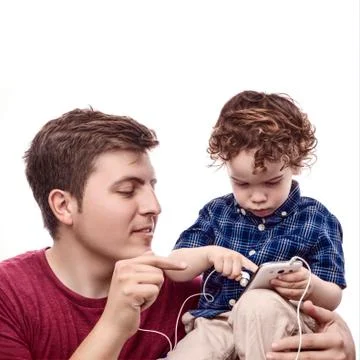 Teaching his son Stock Photos