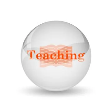 Teaching icon. Internet button on white background.. Stock Illustration