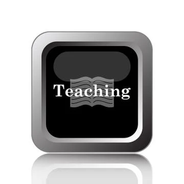 Teaching icon. Internet button on white background.. Stock Illustration