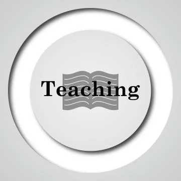 Teaching icon. Internet button on white background.. Illustrazione stock