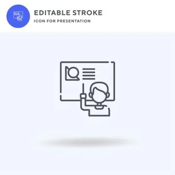 Teaching icon vector, filled flat sign, solid pictogram isolated on white, logo Illustrazione stock