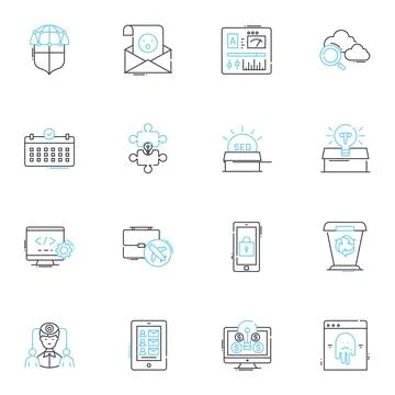 Teaching linear icons set. Learning, Classroom, Educate, Instruction, Curriculum イラスト素材