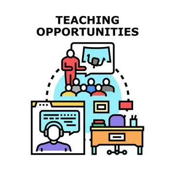 Teaching opportunities for learning and career growth Stock Illustration